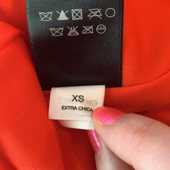 BEBE Scarlet Red Ruffle Tango Mini Dress XS With Side Zipper - Picture 10 of 10